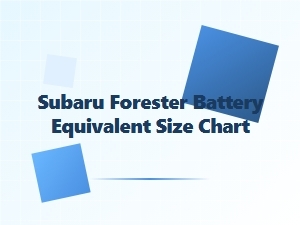 Subaru Forester Battery Cross-Reference Chart