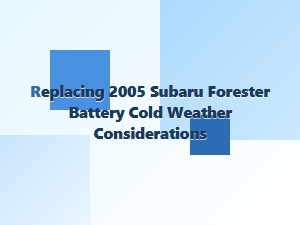 Selecting a Cold Weather Battery for Your Subaru Forester