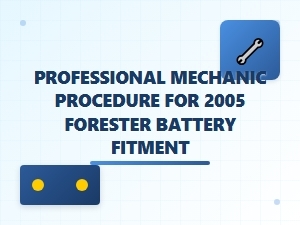 Professional Mechanic Procedure for Subaru Forester Battery Fitment